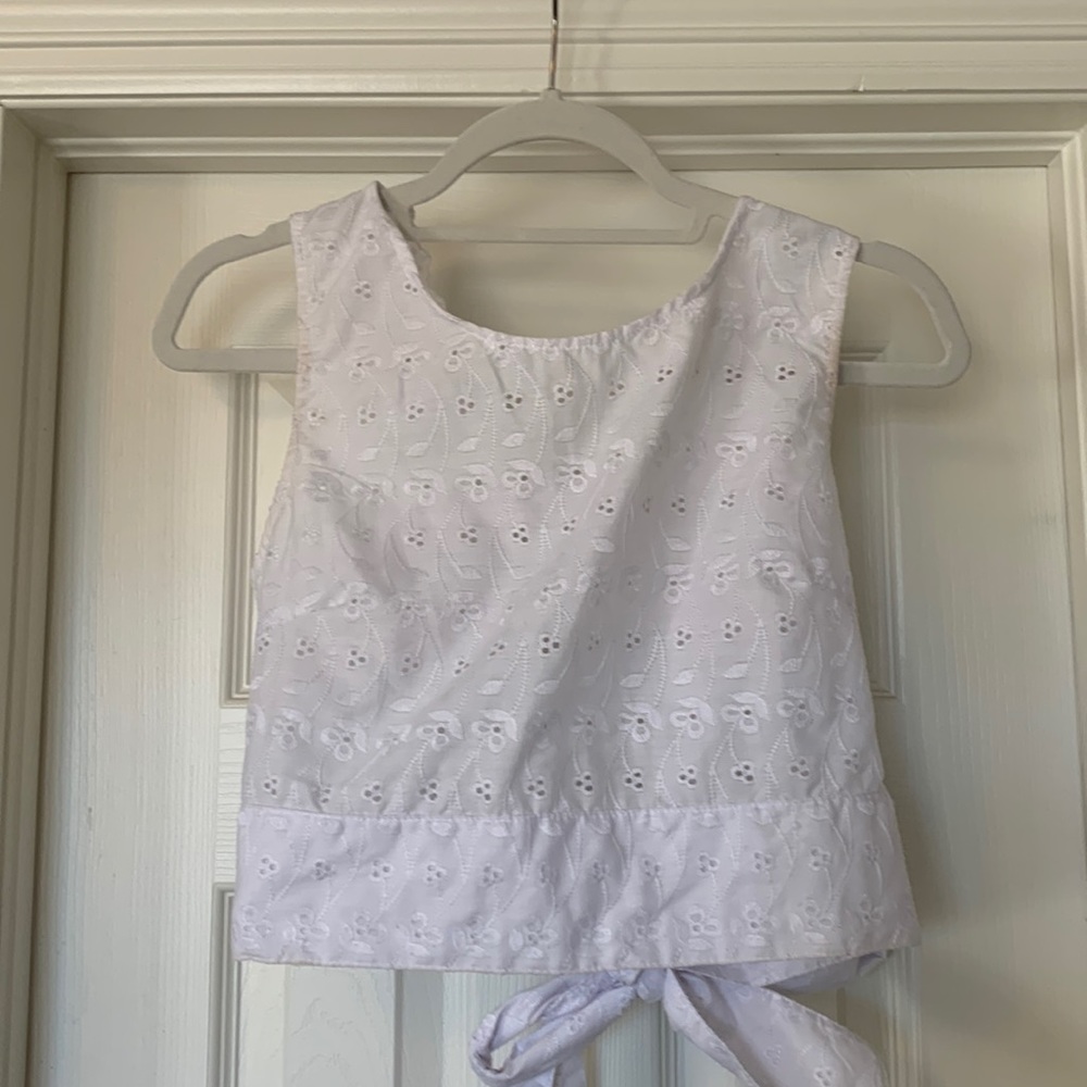 LA Hearts Open Tie Back Top